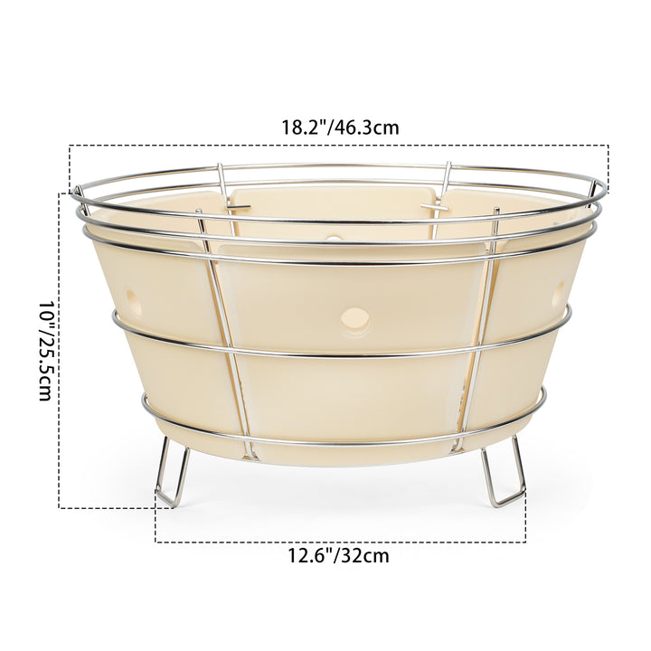 Onlyfire Charcoal Firebox for Char-Griller Akorn Kamado Grill with Ceramic Heat Stone