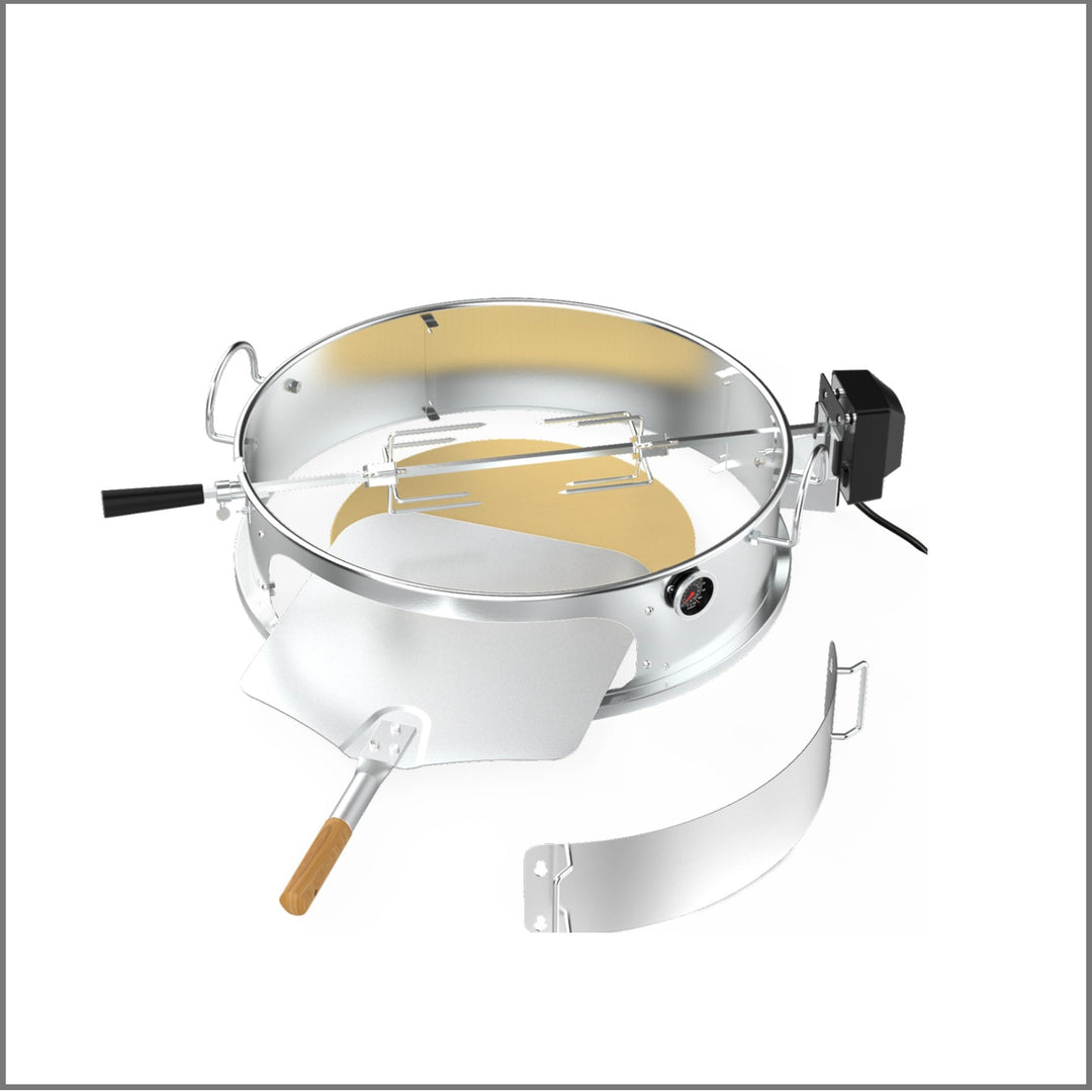 Rotisserie and Pizza Combo Kit for Weber 22" Kettle Grills