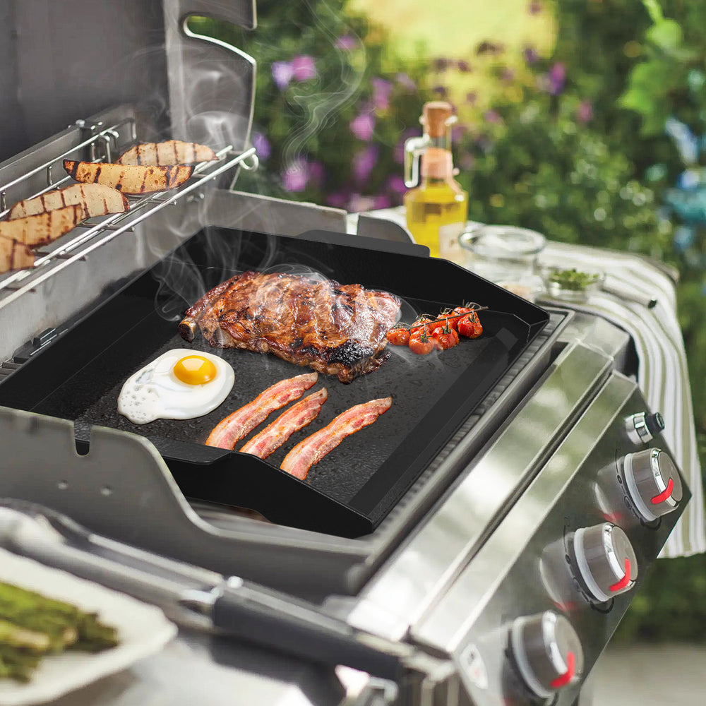 Onlyfire Flat Top Gas Griddle Grill with Lid, 3-Burner – OnlyFire