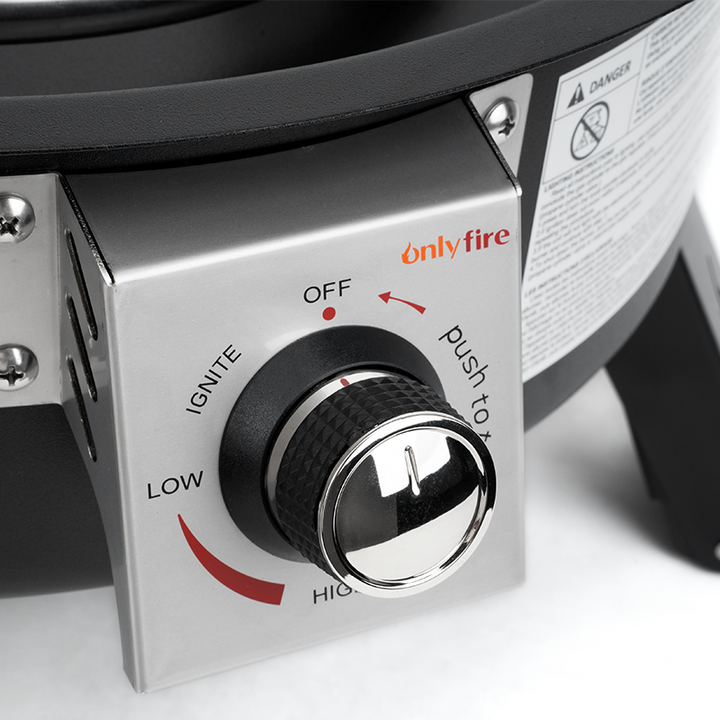 ONLYFIRE Propane Fire Pit with Lava Rocks & Foldable Legs OnlyFire