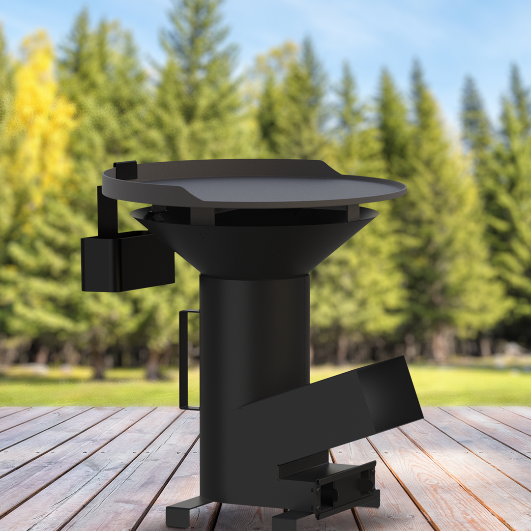 3-in-1 Rocket Stove Kit with Grate, Griddle, Pot Rack