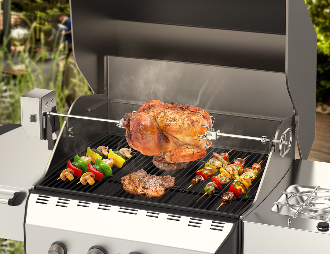 Onlyfire- Universal Rotisserie Kit Grilling for Gas Grills