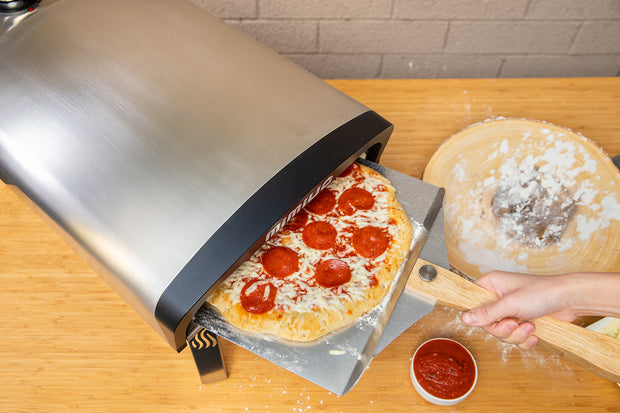 Mimiuo Tisserie Gas Pizza Oven with Automatic Rotation System, 13" Pizza Stone