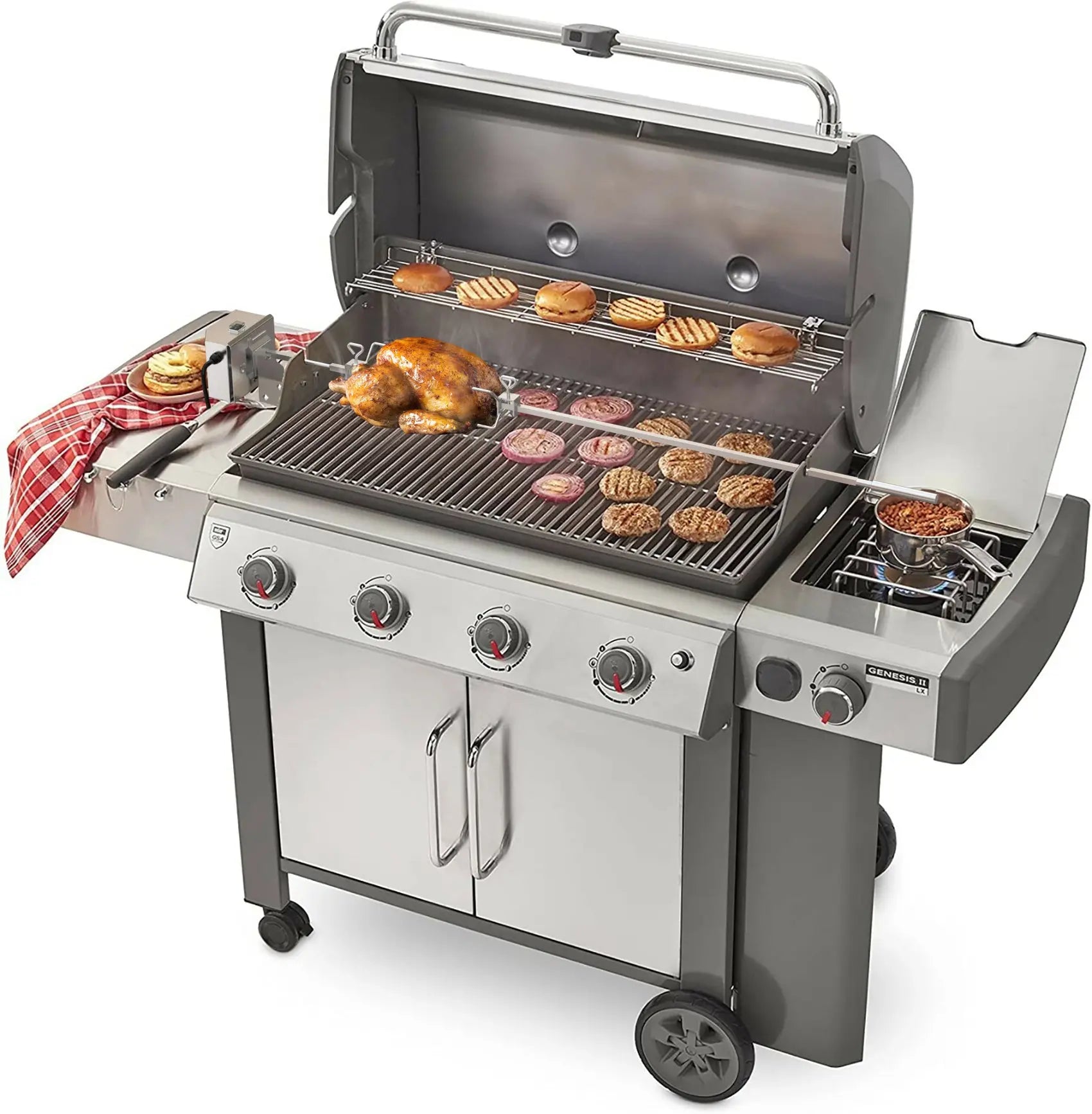 Onlyfire 6035 Grill Rotisserie Kit for Weber Genesis II and Genesis II
