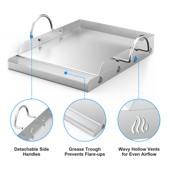 Stainless Steel BBQ Cooking Griddle