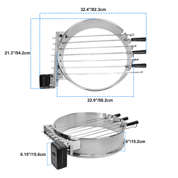  Shish Kabob Set with Stainless Steel Ring