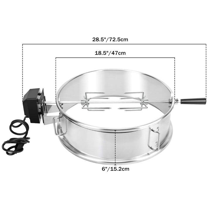 onlyfire Rotisserie and Pizza Combo Kit for Weber 18" Kettle Grills
