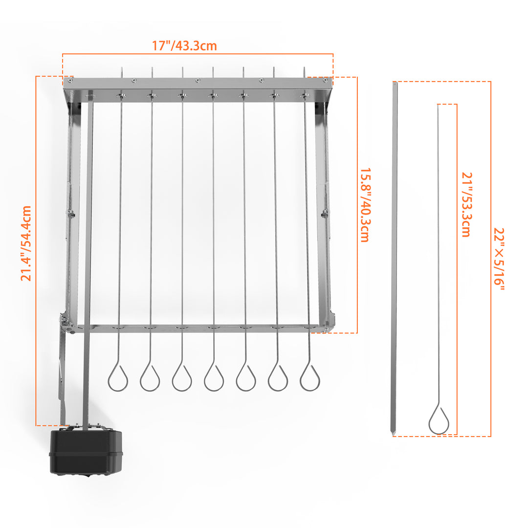 only fire Stainless Steel Electric Skewer Turner