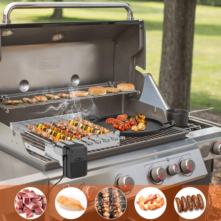 only fire Stainless Steel Electric Skewer Turner