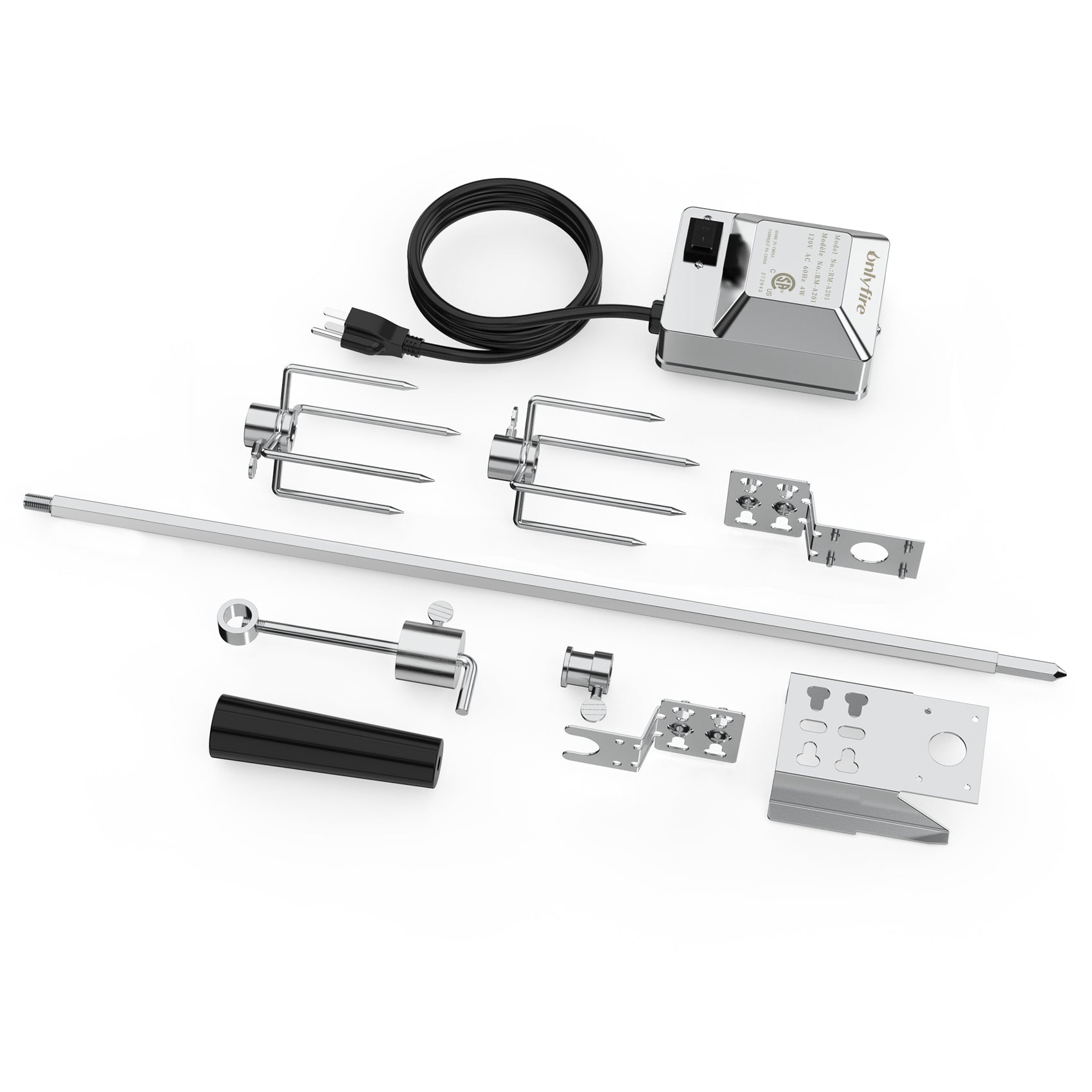 Onlyfire 6022 Universal Grill Replacement Rotisserie Kit