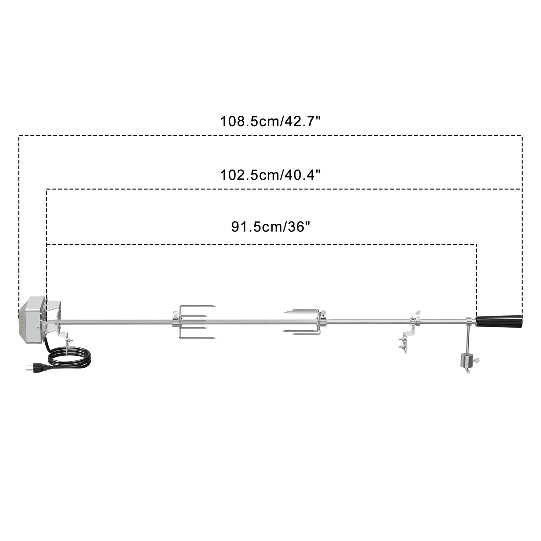 onlyfire 6022 Universal Grill Replacement Rotisserie Kit