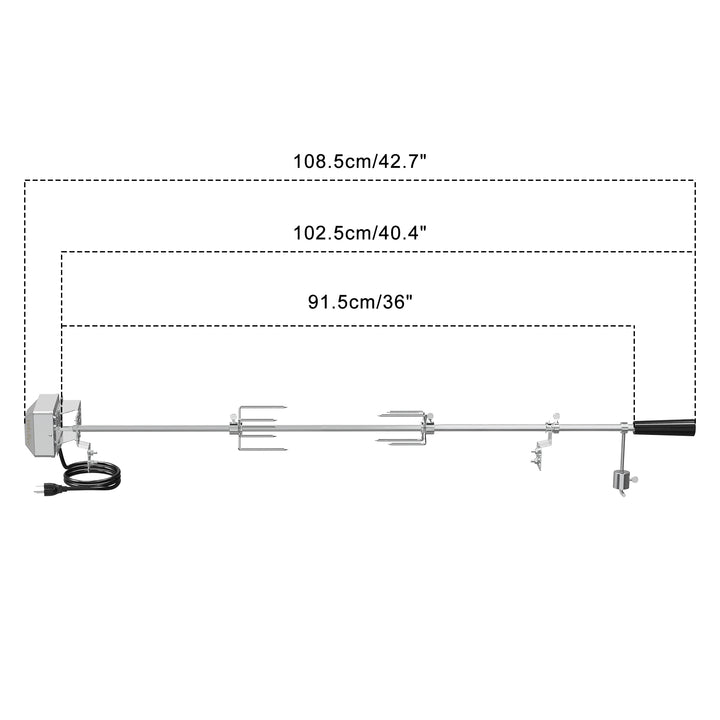 onlyfire 6022 Universal Grill Replacement Rotisserie Kit