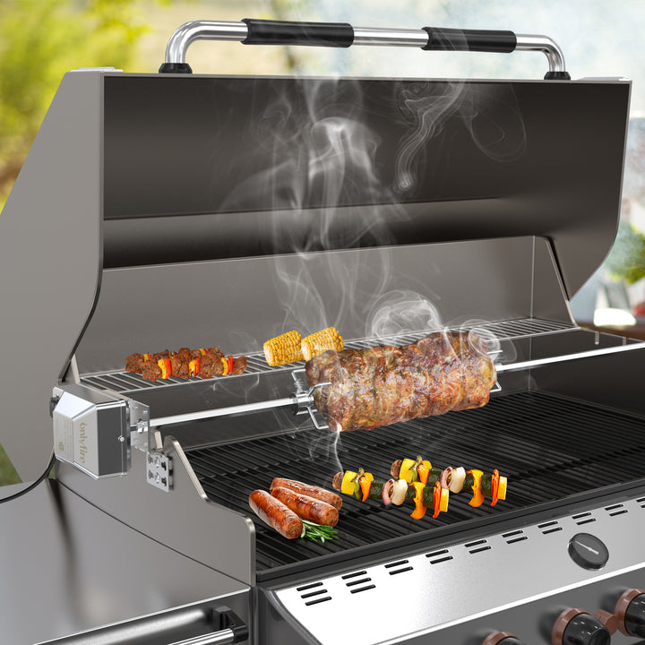 onlyfire 6022 Universal Grill Replacement Rotisserie Kit