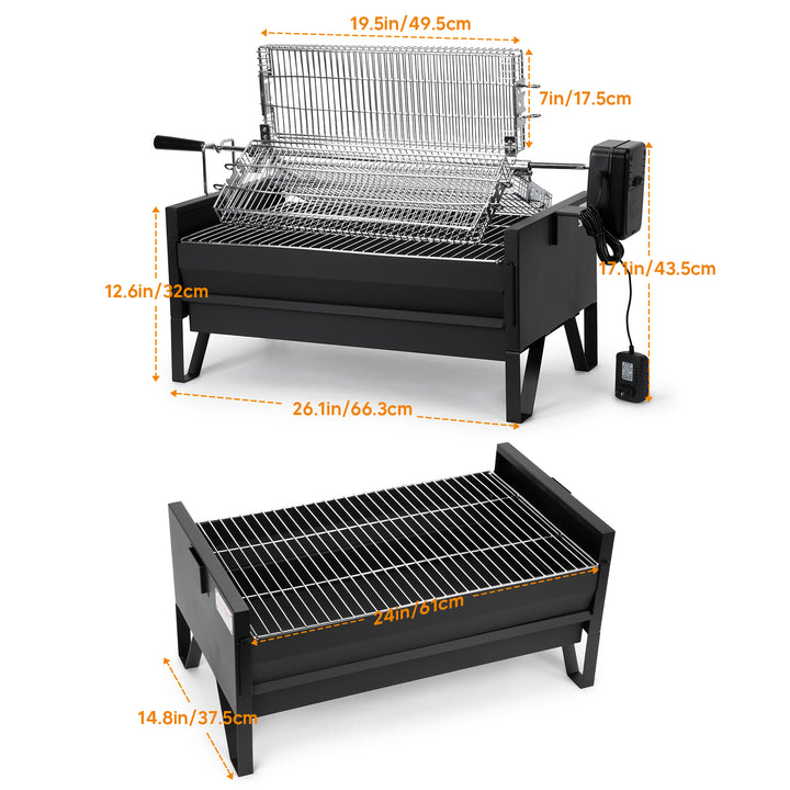 Onlyfire 2 IN 1 Charcoal Grill Rotisserie Kit