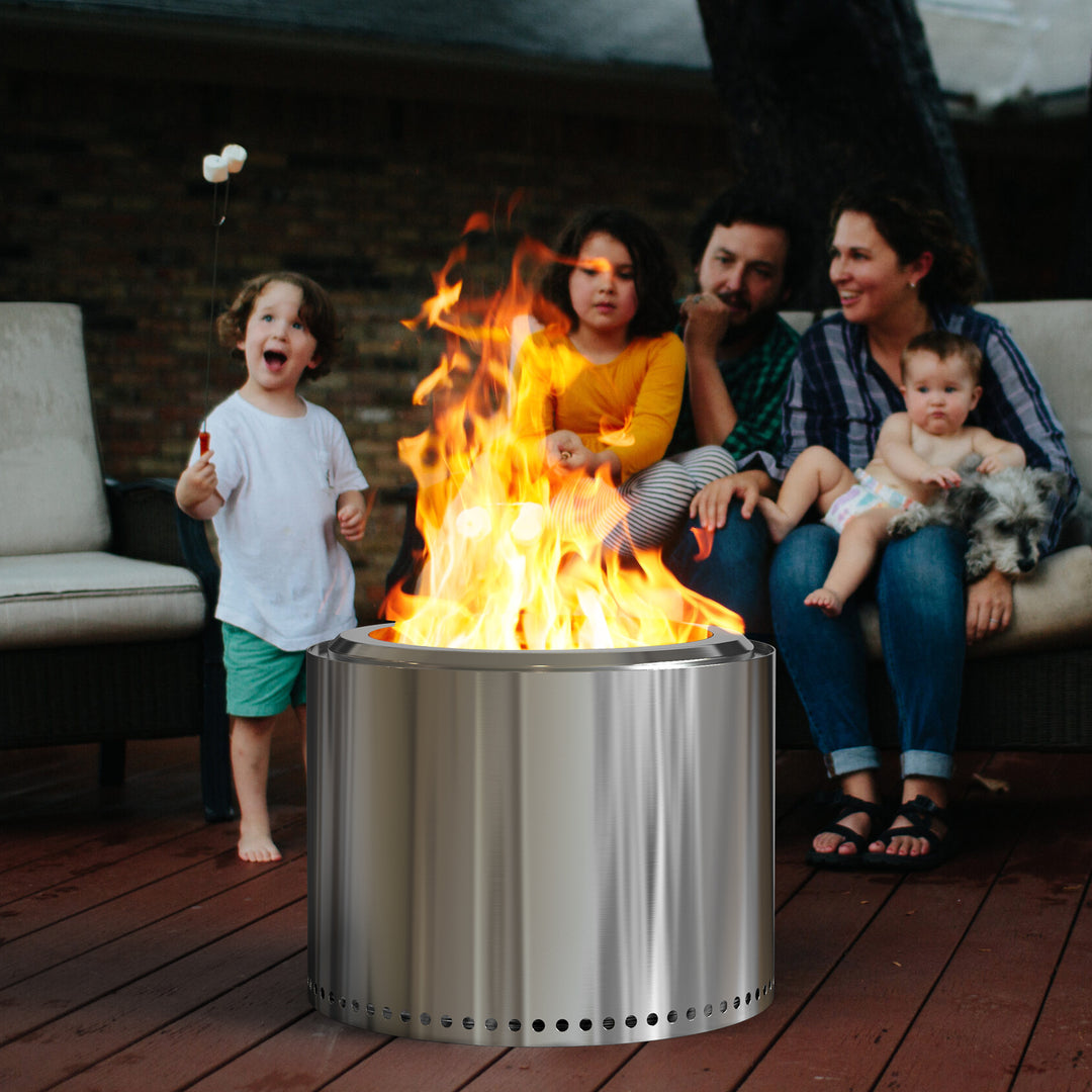 Onlyfire Smokeless Fire Pit – Portable Stainless Steel Outdoor Fire Bowl with Ash Pan