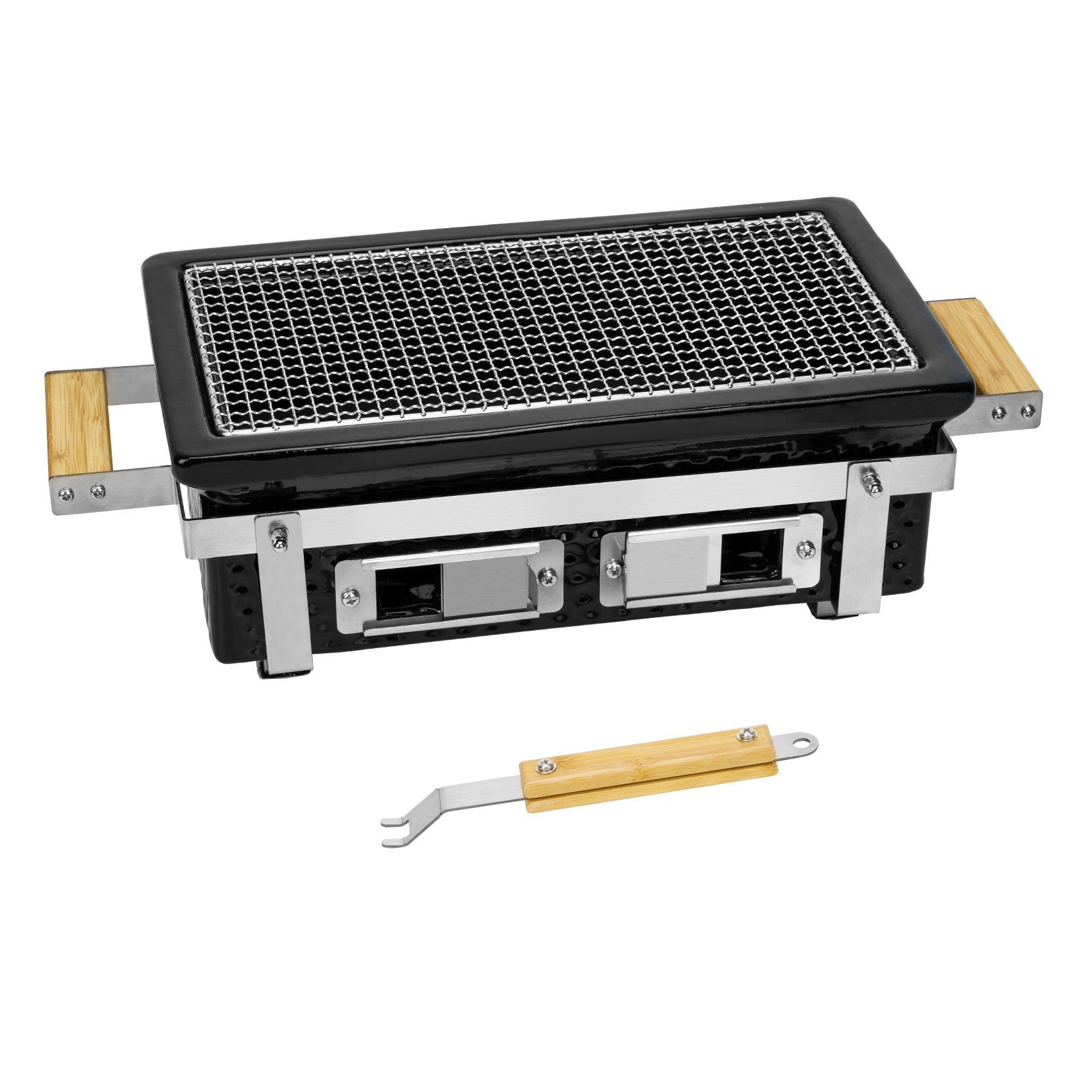 Charcoal BBQ Grill Hibachi Grill 16 inch Square OnlyFire