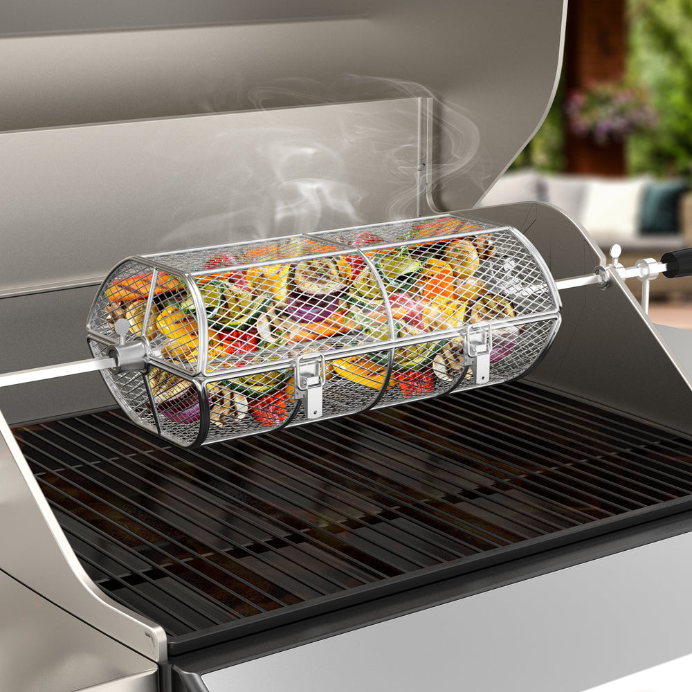 onlyfire Stainless Steel Rotisserie Basket Grill OnlyFire