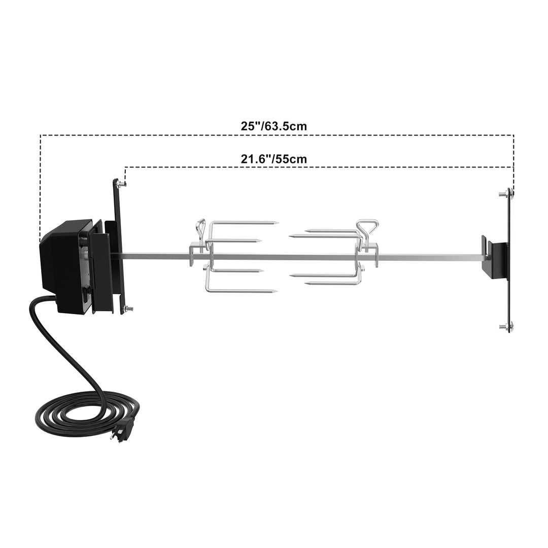 Onlyfire Grill Rotisserie Kit for Weber 22 Inch Smokey Mountain Cooker