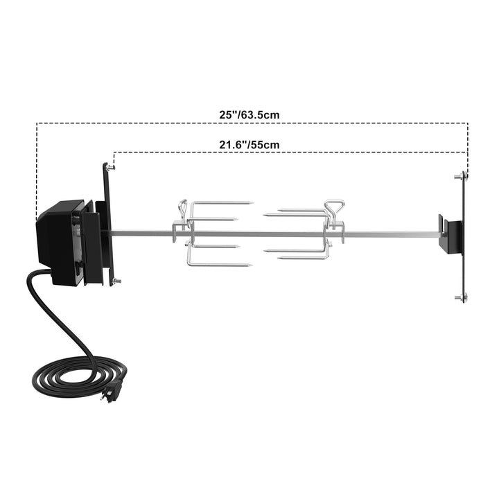 Onlyfire Grill Rotisserie Kit for Weber 22 Inch Smokey Mountain Cooker