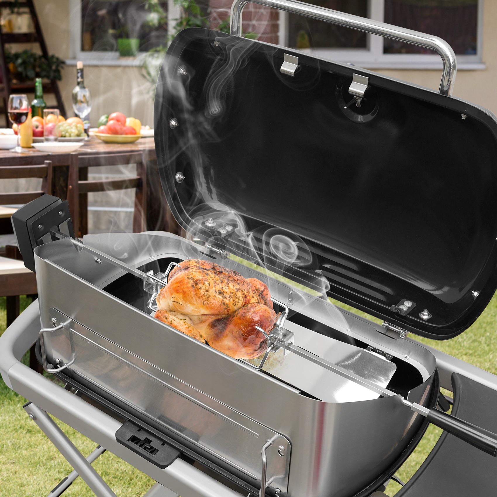 Onlyfire Rotisserie Ring Kit for Weber Traveler Portable Gas Grill ...