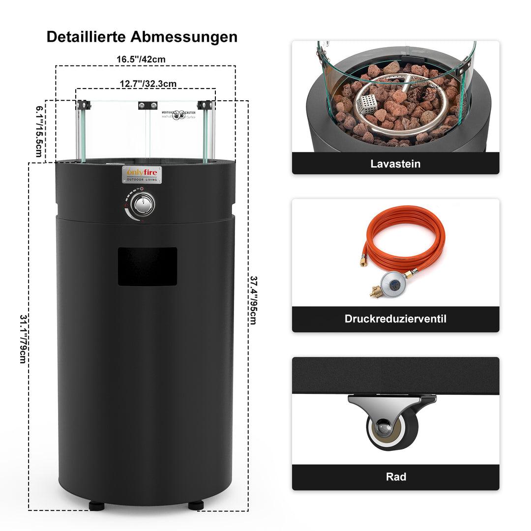 Onlyfire Round Gas Fire Pit