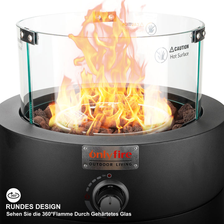 Onlyfire Round Gas Fire Pit OnlyFire