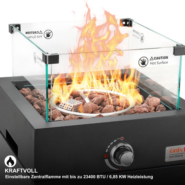 Onlyfire Round Gas Fire Pit OnlyFire