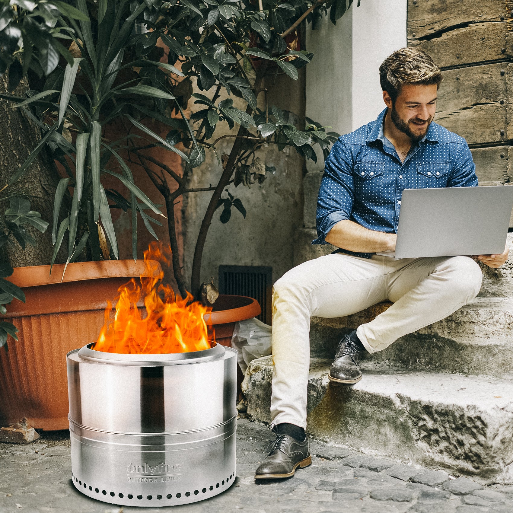 Smokeless Portable Fire Pit (19.5