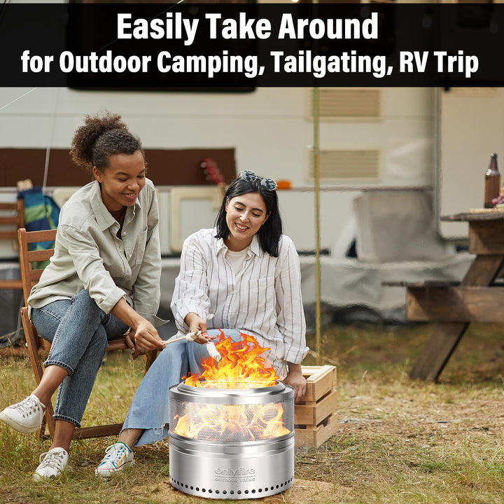 Onlyfire Smokeless Fire Pit with Carrying Bag