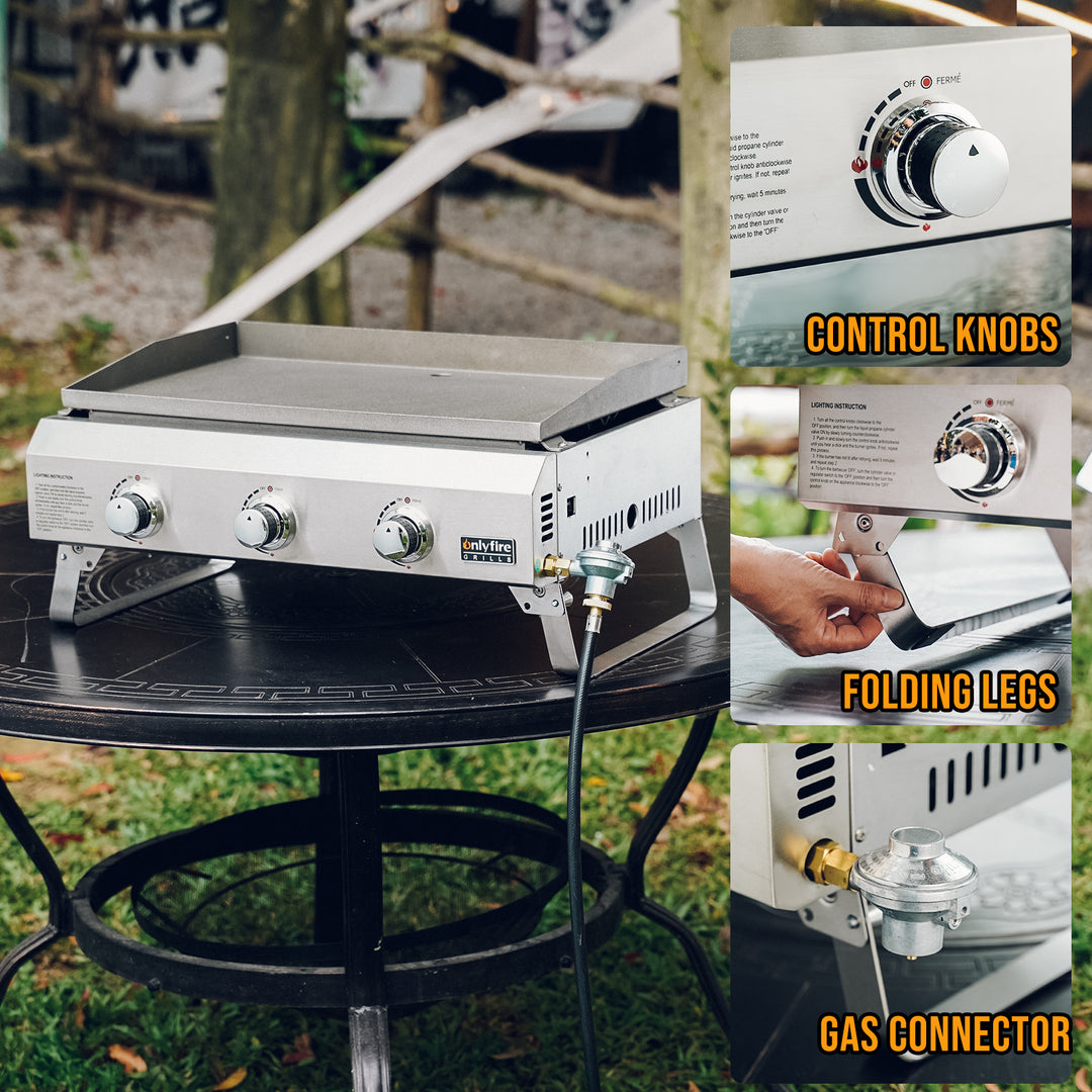 OnlyFire Grills GS301 Outdoors Wok Burner with Adjustable & Removable