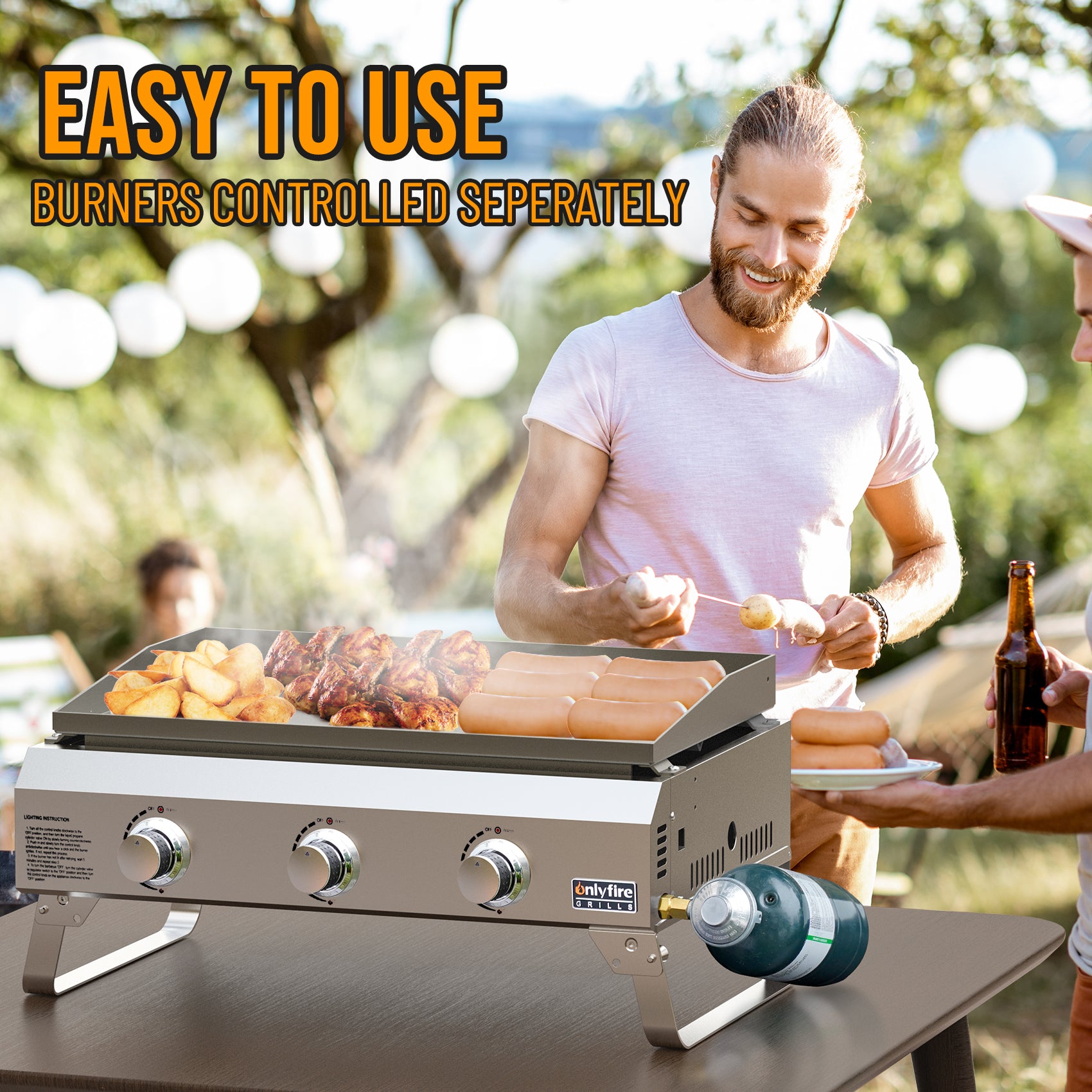 Blackstone Griddle Onlyfire Flat Top Gas Griddle With Lid