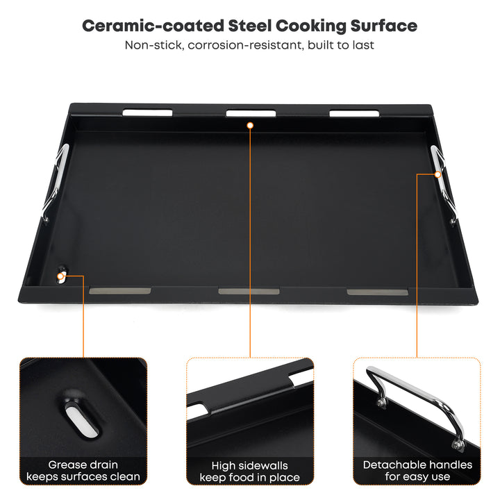 Onlyfire Flat Top Griddle Plancha for Weber Spirit I & II 300 Series Gas Grills