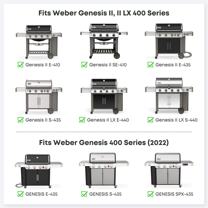 Onlyfire Flat Top Griddle Plancha for Weber Genesis II & II LX 400 Series Gas Grills