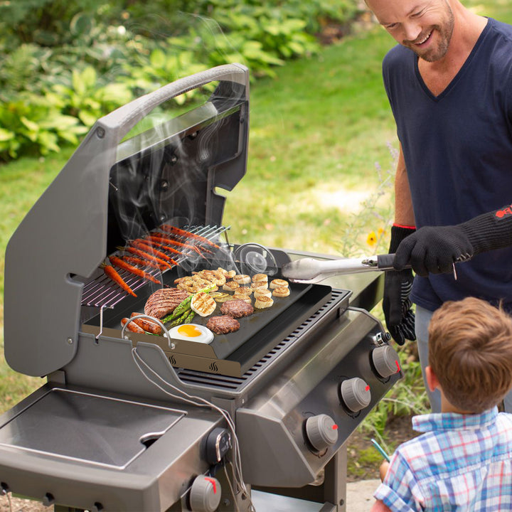 Onlyfire Universal BBQ Griddle with Handles for Charcoal/Gas Grills,23" x 16" OnlyFire
