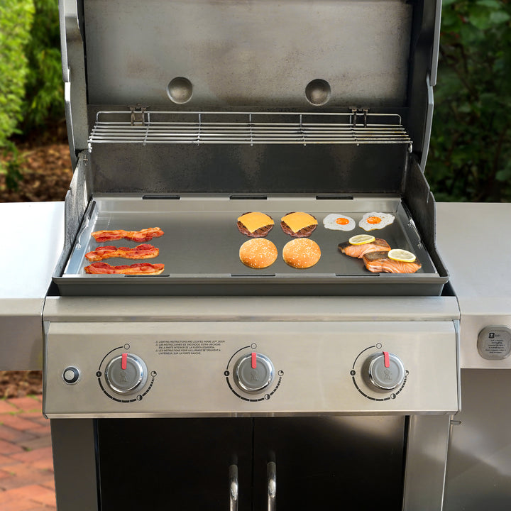 onlyfire Flat Top Griddle Plancha for Weber Genesis II 300 Series Gas Grills Stainless Steel