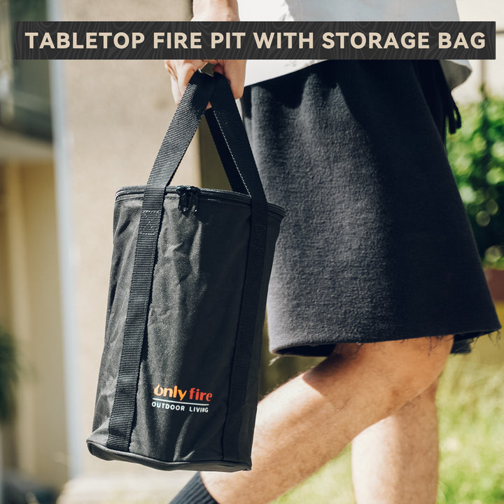 Onlyfire 12'' Smokeless Fire Pit with Carrying Bag, Portable Outdoor Low Smoke Fire Pit