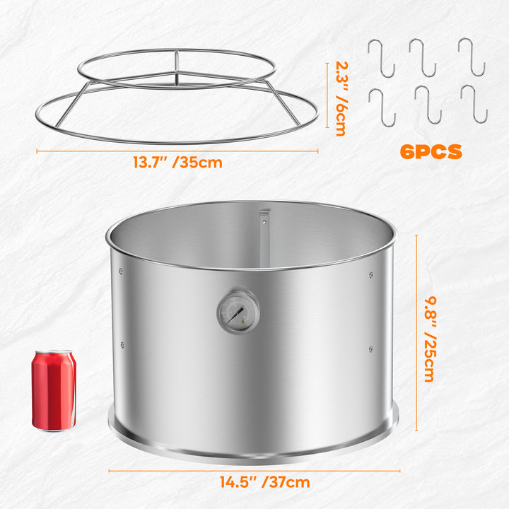 Onlyfire Stainless Steel Rib Hanging System for 14" Kettle Grills
