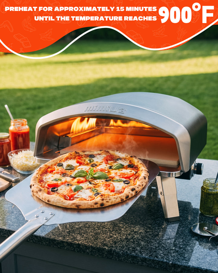Mimiuo 16 Inch Gas Pizza Oven, Propane Pizza Ovens for Outside