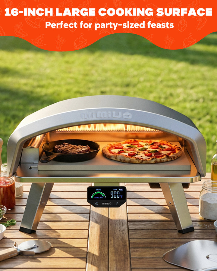 Mimiuo 16 Inch Gas Pizza Oven, Propane Pizza Ovens for Outside
