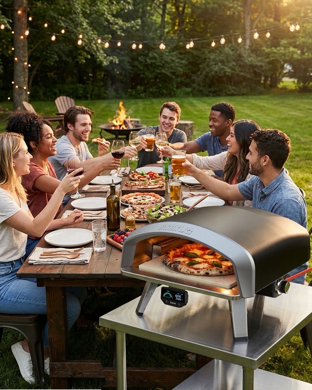 Mimiuo 16 Inch Gas Pizza Oven, Propane Pizza Ovens for Outside