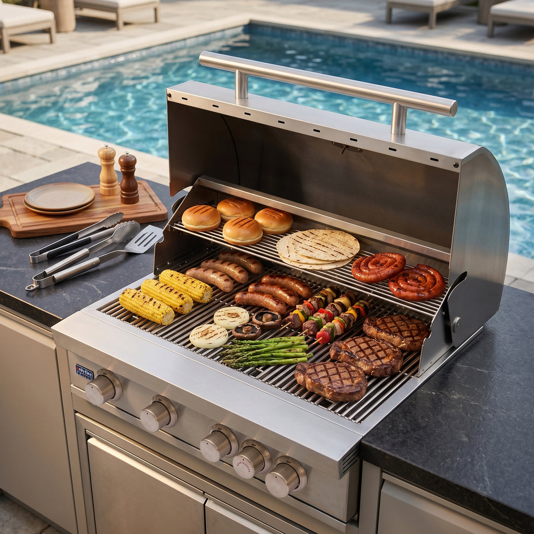 Onlyfire 32-Inch Built-In Grill, 4+1 Burners