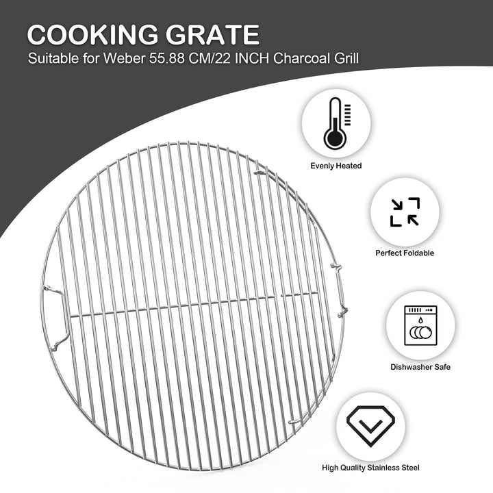 onlyfire  Grilling Grate for Weber 22" Kettle Charcoal Grills