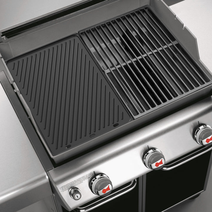 Onlyfire Reversible Cast Iron Cooking Griddle for Weber Genesis II & Genesis II LX 300 Series Gas Grills