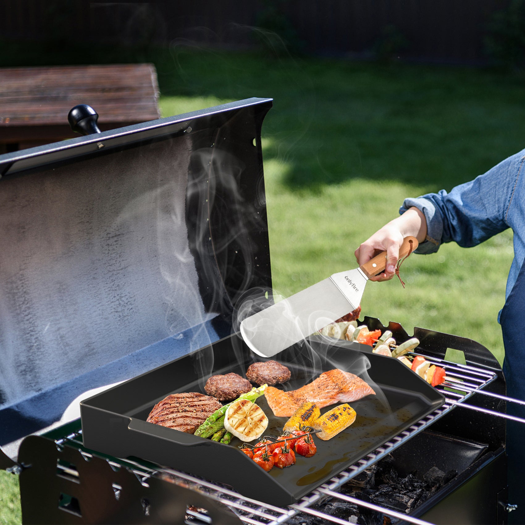 Outdoor cast iron griddle outlet