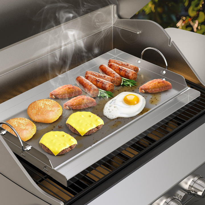 Onlyfire Universal Stainless Steel BBQ Griddle Flat Top Griddle Insert | 25"x16"