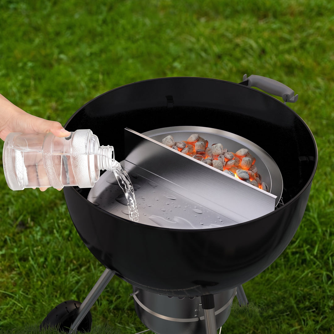 Onlyfire Drip Pan for Weber 22" Kettle Grill | Water Pan & Heat Deflector