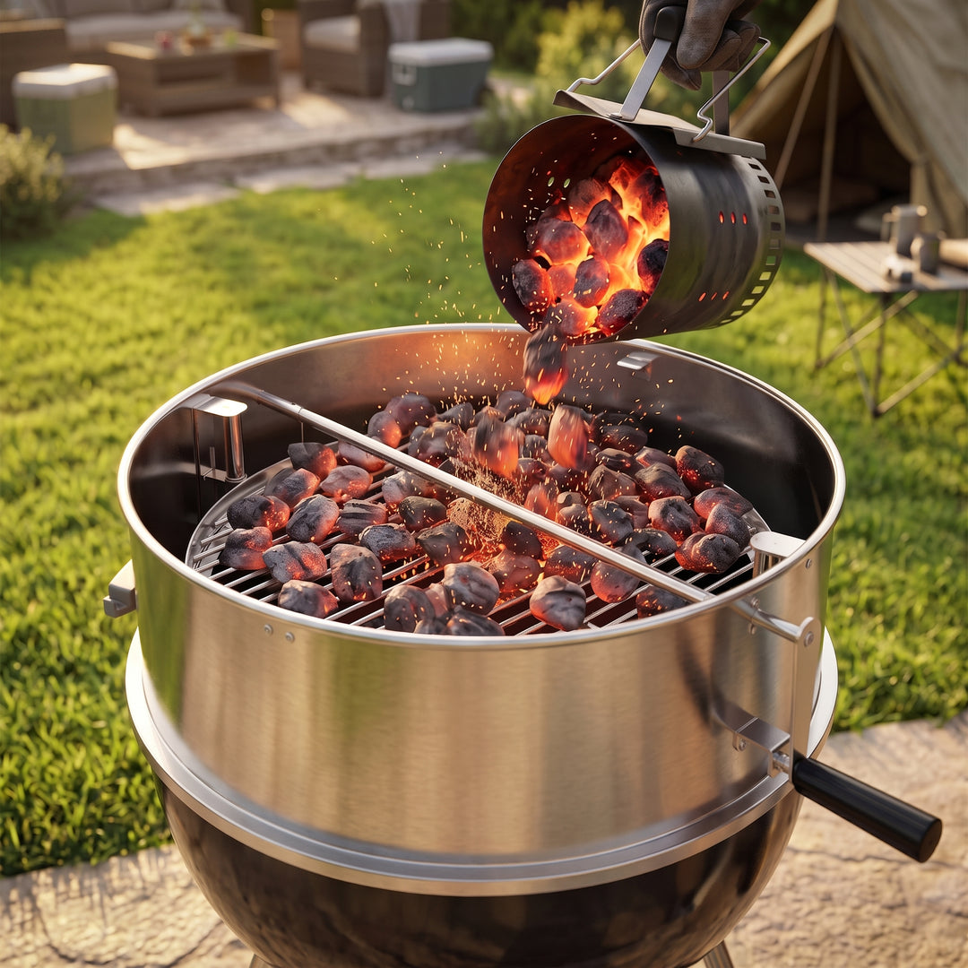 Onlyfire Adjustable Charcoal Grate Attachement for Weber 22 inch Kettle
