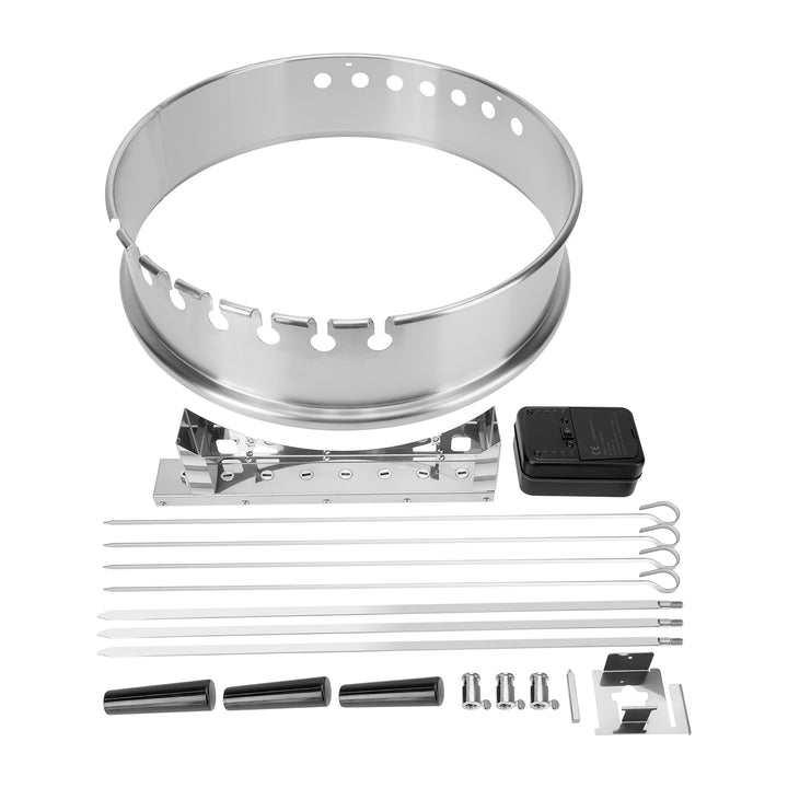 Onlyfire 22.5" Skewer Rotisserie Ring Kit for Kettle Charcoal Grill with 7 Flat Skewers