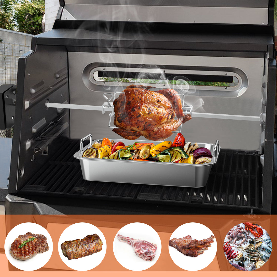 only fire Rotisserie Kit BBQ Grilling  for Masterbuilt Gravity 560 and 1050 Series Grills