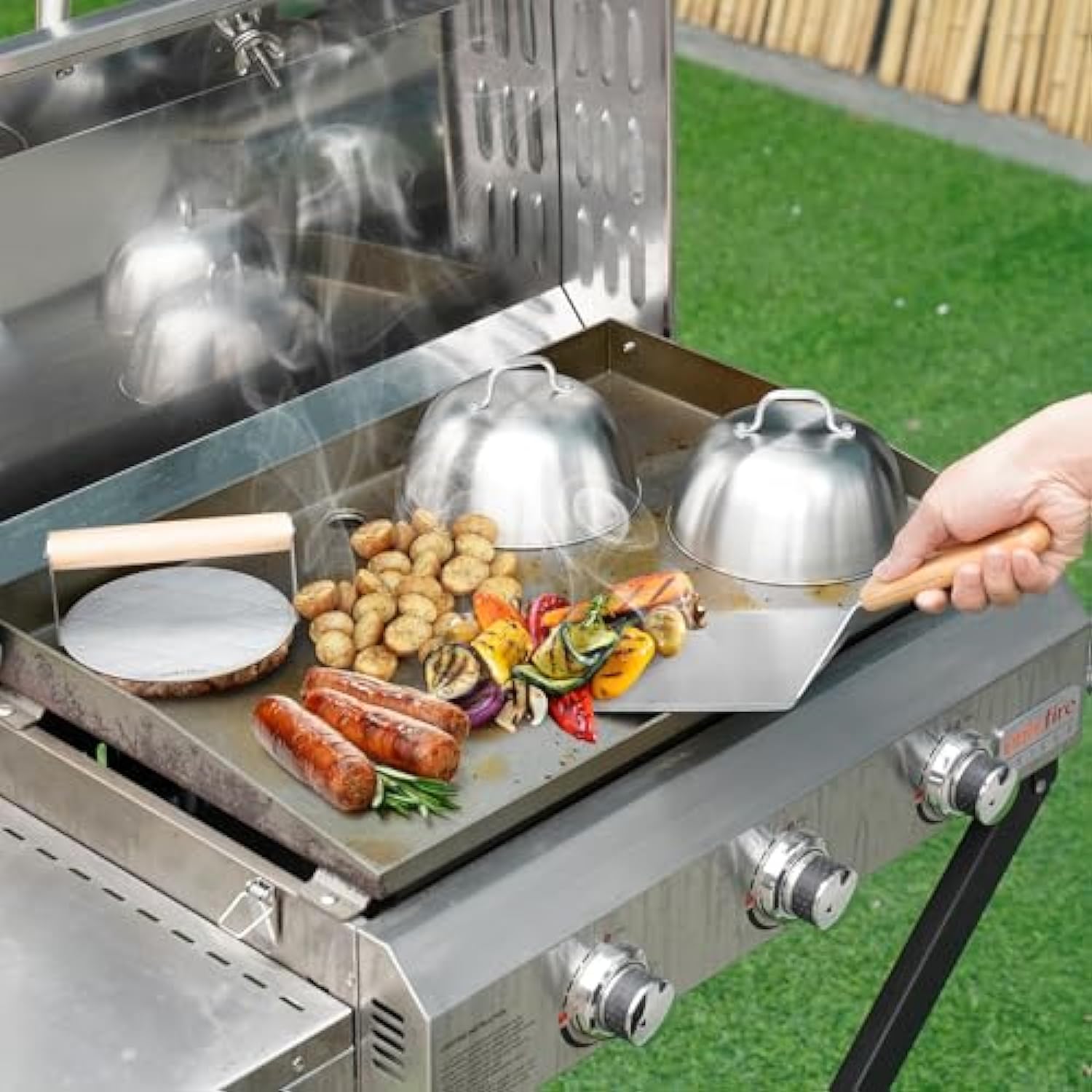 Onlyfire Griddle Accessories Kit 4PCS – Burger Press & Spatula Set